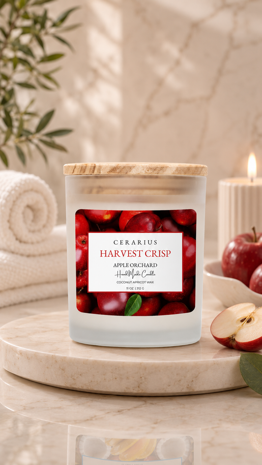 Harvest Crisp Apple Orchard Candle | Coconut Apricot Wax | Cerarius
