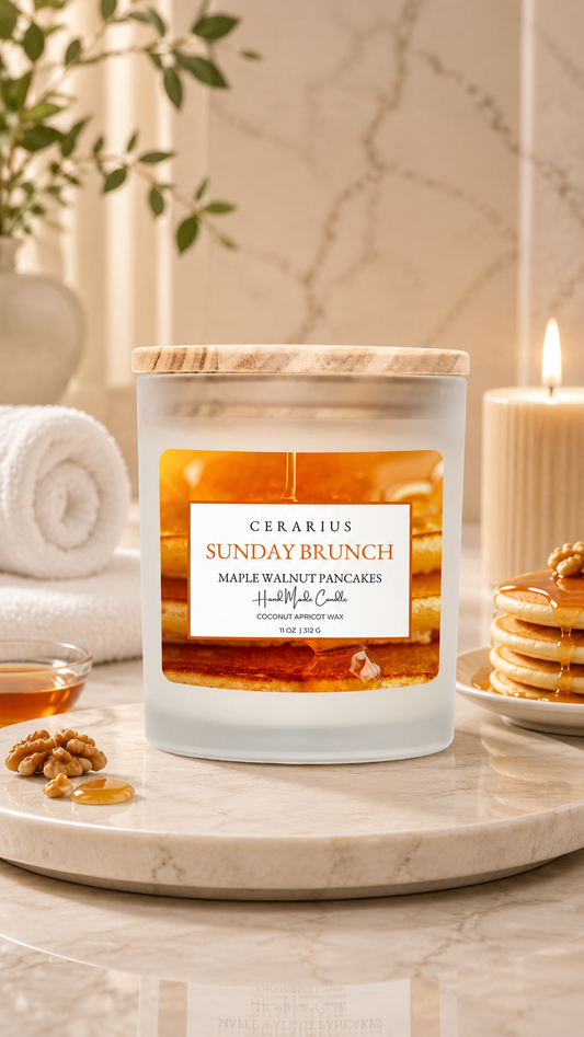 Sunday Brunch Maple Walnut Candle | Coconut Apricot Wax | Cerarius