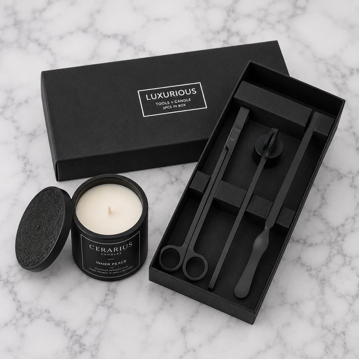 Cerarius Candle Care Kit — Stainless Steel Tool Set