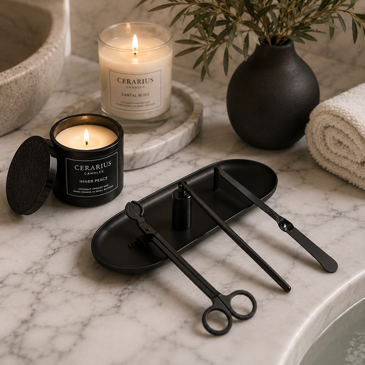 Cerarius Candle Care Kit — Stainless Steel Tool Set
