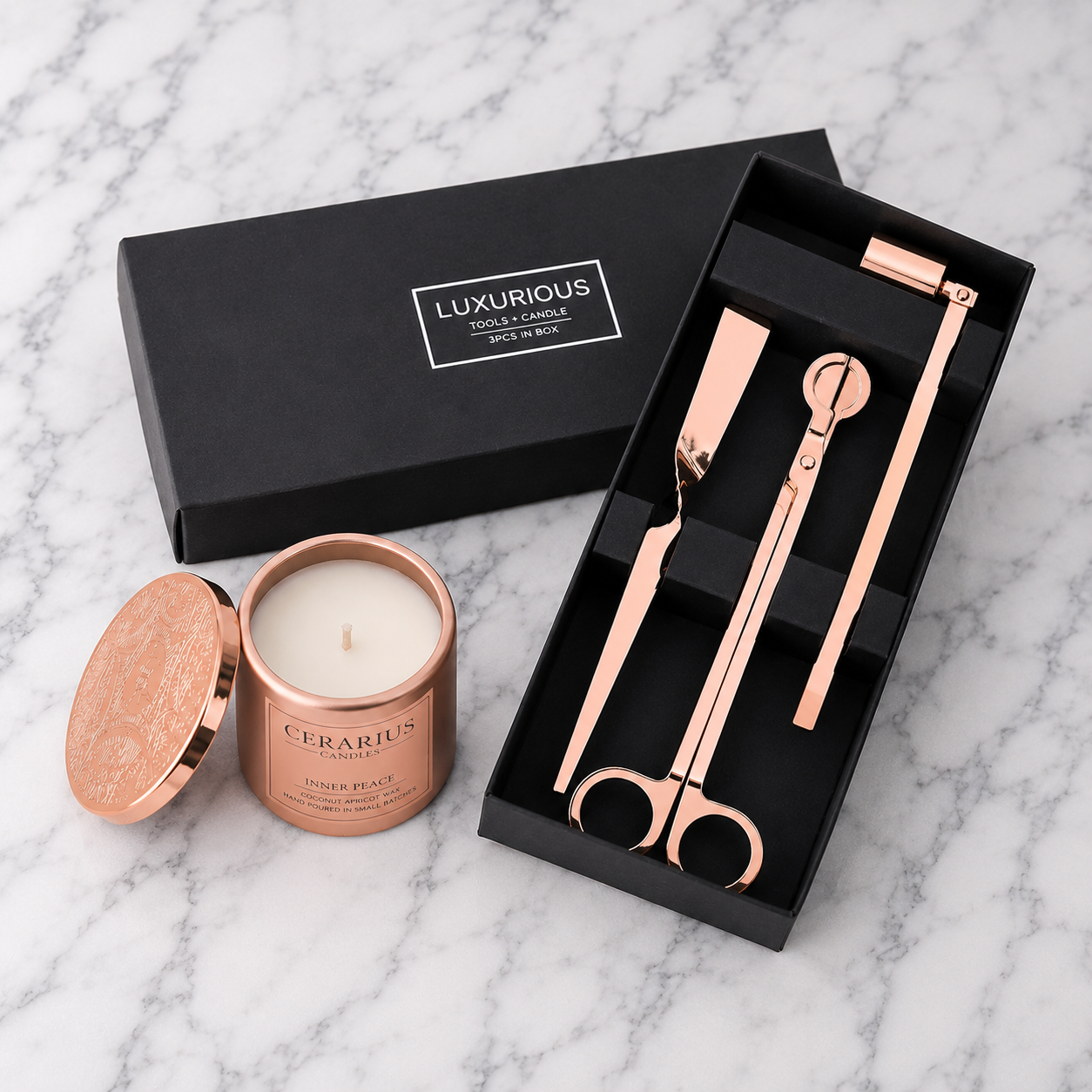 Cerarius Candle Care Kit — Stainless Steel Tool Set