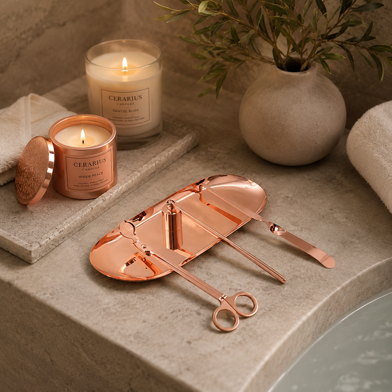 Cerarius Candle Care Kit — Stainless Steel Tool Set